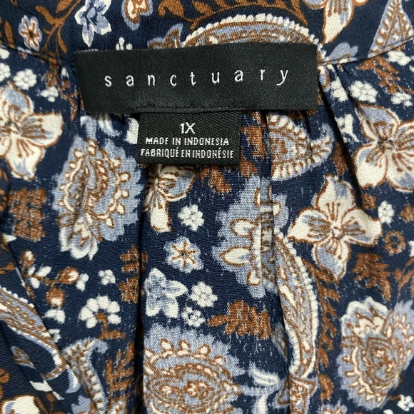 Sanctuary Paisley Partial Button Up Blouse - Picture 5 of 5